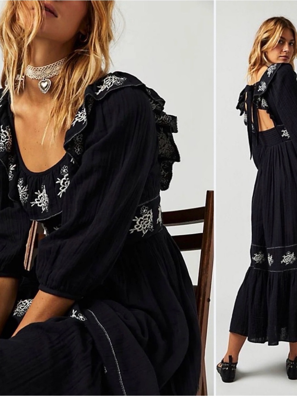 Free People Lovers Lane Maxi Dress L NWT